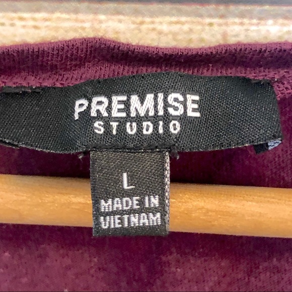 Premise Studio Short Sleeve Purple Blouse Large - Picture 4 of 4